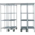 Global Equipment Space-Trac 4 Unit Storage Shelving Poly-Z-Brite 48"W x 24"D x 86"H - 12 ft. 795999